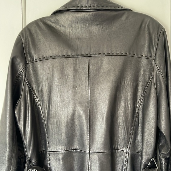 Wilson Vintage,Leather women’s black soft, leather jacket. Belted. Size XL. EUC - Picture 5 of 12